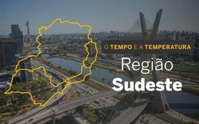 PREVISÃO DO TEMPO: Sexta-feira (28) de chuvas no Sudeste